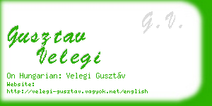gusztav velegi business card